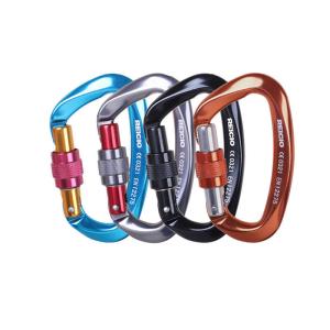 China Aluminum Carabiner Hook 25KN Load Capacity for Climbing and Hooking Equipment factory
