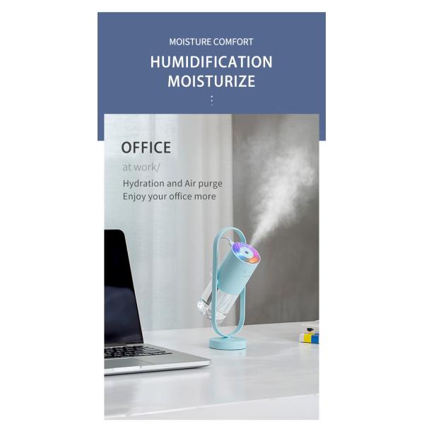 200ML Phantom Creative Usb Ultrasonic Air Purifier Humidifier 360 Degree Rotating Spray Moisturizing