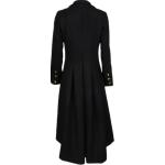 Autumn Winter Women Swallowtail Woolen Long Black Trench Dovetail Slim Blazer