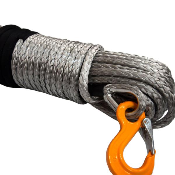 China 25000lbs Strength Double Braid UHMWPE ROPE 1/4" x 50 ft for Heavy Duty Applications factory