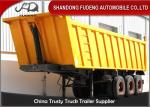 Q345B Steel Frame Tractor Trailer Dump Trailers 50 Tons Load Capacity