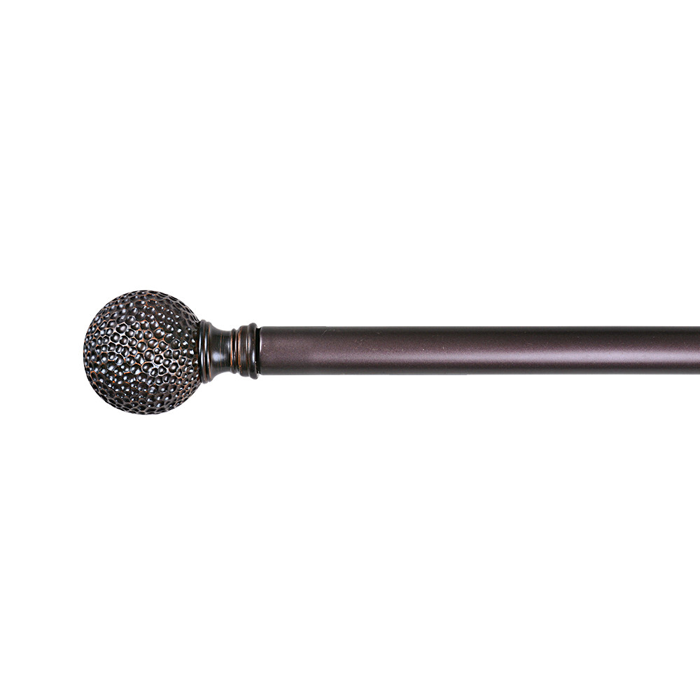 25mm Resin Curtain Pipe With Cylinder Shape Finials Extendable 28-120 weight of curtains