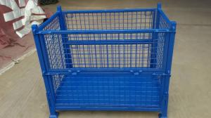 China Galvanized Foldable Steel Wire Mesh Storage Container factory