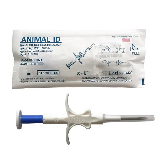 China Pet Microchip Injection Kit – Suitable for Dogs, Cats, Horses, and Livestock 2.12*12mm/1.4*8mm on sale