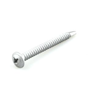 China Installation Stainless Steel SS304 Bi-Metal Bimetallic Wafer Head 60mm Length Self Drilling Screw ST5.5 For Metal Sheet factory
