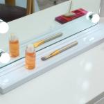 Small LED Bulbs Makeup Mirror With Lights Luxury Tabletop Led Bathroom Vanity