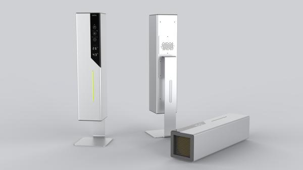 Indoor air quality device IAQ Cube UVC LED and photocatalysis filter HEPA filter