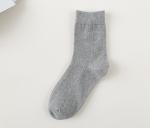 Plain Color Thermal Trendy Mens Socks Cotton Comfortable Knitting For Business