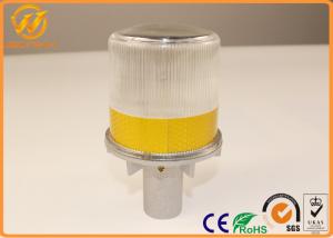 China Aluminum Safety Solar Led Flashing Warning Lights White / Yellow / Red / Blue factory