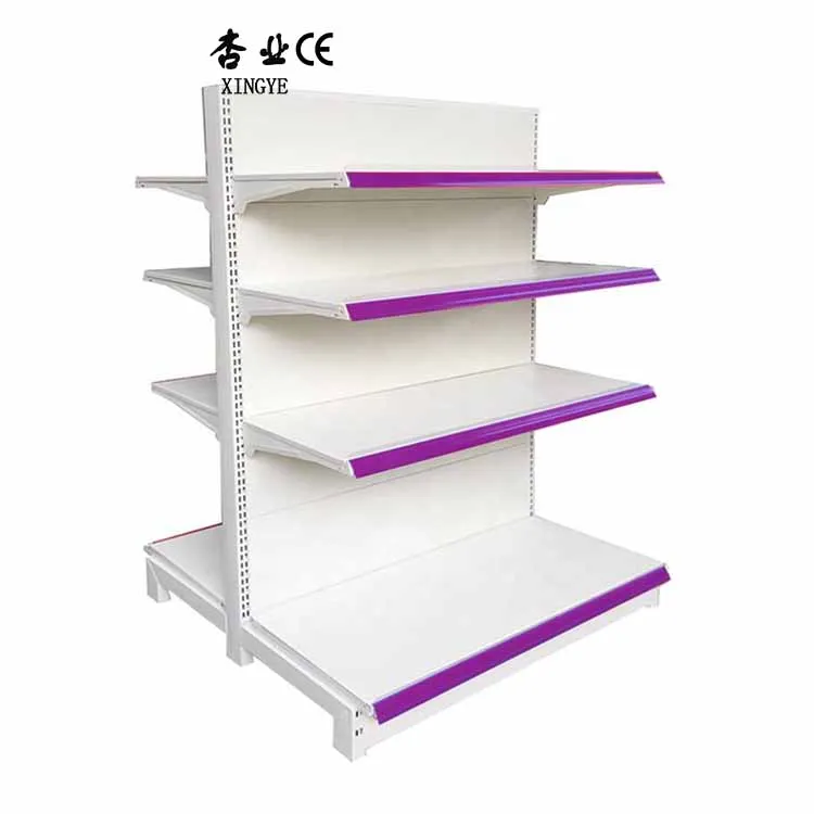 Gondola metallic shelves double-sided gondola shelving for supermarket