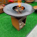 CE Wood Fuel Steel BBQ Grill Outdoor Barbecue Grill 500*500*1000mm