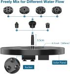 6 Nozzles Solar Floating Fountain 200L/H With Brushless Motor Pump