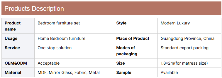 Turkish Style Luxury Wooden King Size Bedroom Sets Double Upholstered Bed Room Modern Wood Frame Full Home Bedroom Furniture Set