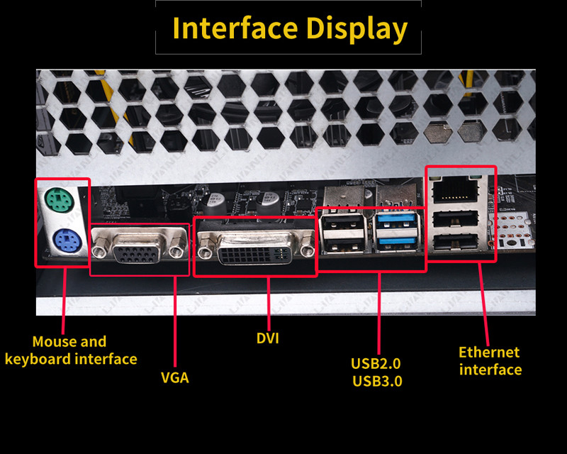 4U Rackmount 6 Gpu Mining Rack Silent Psu 2500w 8 Card Slots