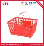 Shopping Mall Plastic Trolley Basket with 2 Handles 28L