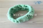 Green Color Microfiber Towel Fabric Chasp Hair Band For Bath Or Washing Face