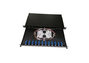 China 24 SC APC Duplex Distribuidor Fiber Optic Patch Panel ODF Double Layer Adapter Plate factory