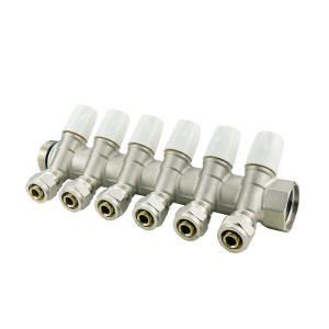 China Easy Installation Brass Pex Plumbing Manifold Heating System Brass Manifolds factory