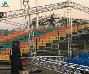 China 2 Rows - 15 Rows Gym Chair Steel Grandstand For Events Customized Color factory