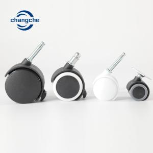 China Black Nylon Carpet Casters On Hardwood Threaded Wheels 2 Inch factory