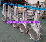 JIS10K rising stem cast steel knife gate valve