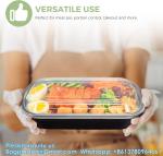 Black Plastic Containers With Lids For Storage-Microwave & Freezer & Dishwasher