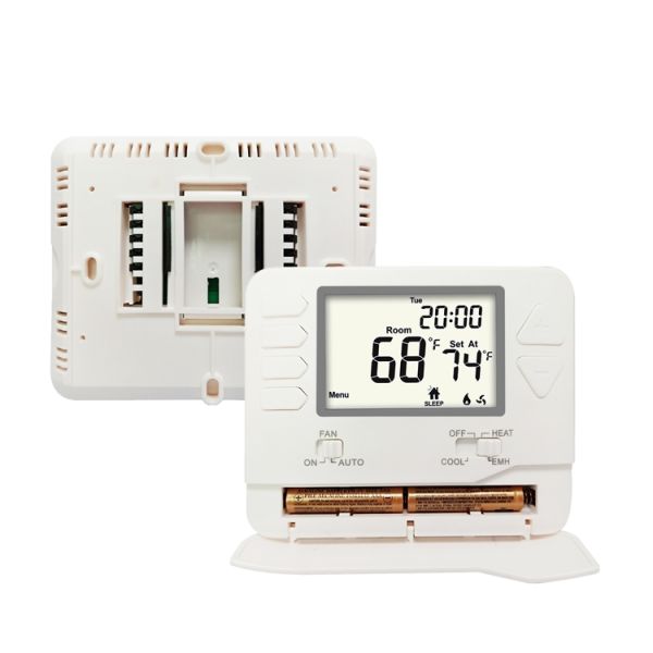 Suuwer Industrial Automation ABS Heat Pump Temperature Controller Air Conditioning Thermostat with 3.84 Sq.in. Display Size