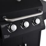 Stainless Steel Propane Rotisserie Gas BBQ Grill 3 Burners for Garden Outdoor