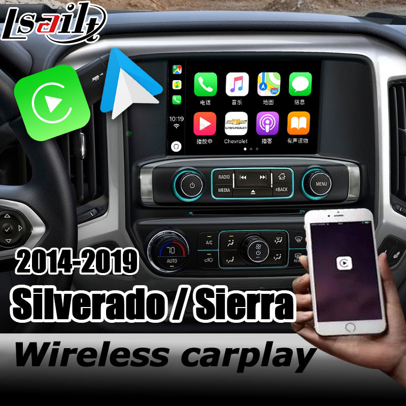 Carplay interface for Chevrolet Silverado GMC Sierra android auto youtube play by Lsailt Navihome