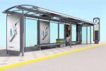 High Performance Cantilever Bus Shelter , Beautifully Bus Stop Shelter Design