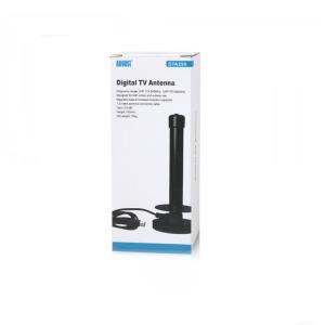China Wideskall universal black indoor ABS tv antenna for hdtv ready vhf uhf dual loop coaxial factory