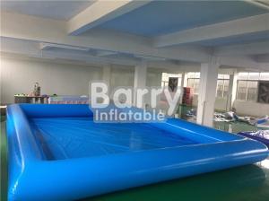 China Durable Blue Kids Square Portable Water Pool With Inflatable Water Toys factory