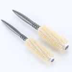 Natural Color Wood Handle Hair Brush Blow Dry Heat Resistant Rolling Curly Hair