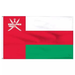 China Custom Flags 3x5 Ft Flag 100% Polyester Oman National Flag factory