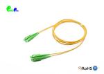 SC / APC Fiber Optic Patch Cables Duplex Single Mode 9 / 125 G657A1 2.0mm Green