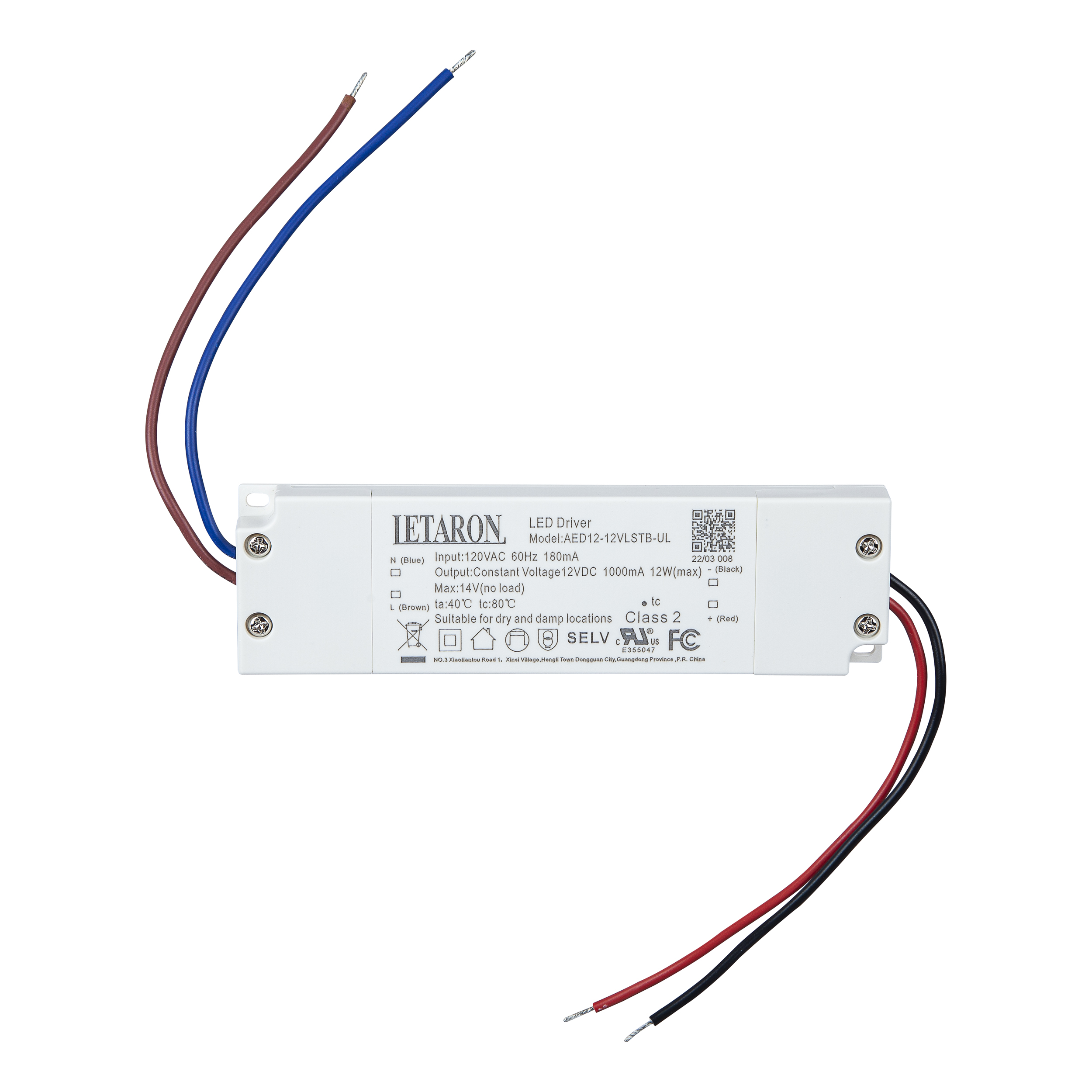 Letaron 12V 12W LED Power Supply Driver For Cabinet Lighting