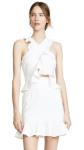 Women Clothing Latest White Ruffle Shoulder Dress Summer