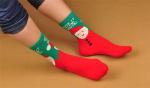 High warmth supersoft cotton socks in cartoon christmas design for lovers