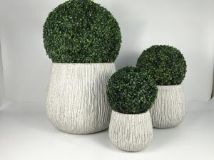 China Outdoor Decor Fiber Clay Planters Durable And Stylish Designs factory