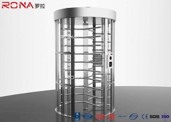 Double Lane Pedestrian Turnstile Gate DC 24 V Brush Motor With Automatic Coin