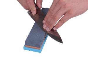 China Two Side Kitchen Whetstone Sharpening Stone , 120 80 Grit Stone Knife Sharpener factory