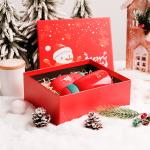 Ribbon Closure Cardboard Gift Packaging Box For Christmas Gift