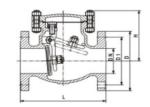 JIS KS Cast Steel Flanged Swing Check Valve Water Oil Stem Rustproof