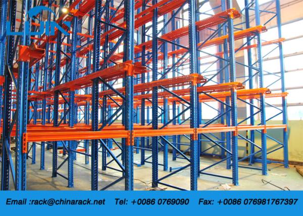 Powder Coated Selective Drive In Pallet Rack High Density Q235B Steel