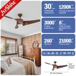 52 Inch Energy Saving Low Power 6 Speed Choice Plastic APP Control Smart Ceiling
