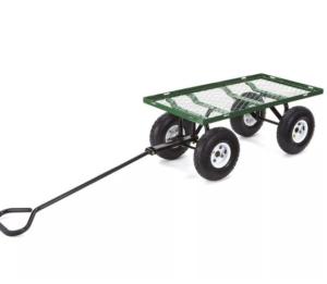 China Qingdao Port Loading Heavy Duty Steel Garden Utility Wagon for Cart Yard Dump Trailer factory