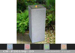 China Stone Effect Rectangle Colourful Led Water Fountain Outdoor factory