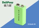 Environmental Industrial Rechargeable Battery 9v 210mAh For Bicycle Headlight