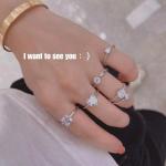 OEM Wedding 925 Sterling Silver Rings For Girl 8mm