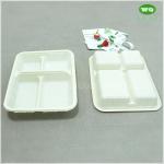 Disposable 4-Compartments Corn Starch Bioplasitc Meal Tray,Manufacturers Hot